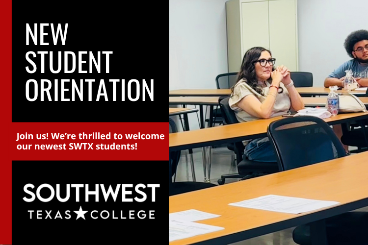 Future students attending a session of New Student Orientation at SWTX.