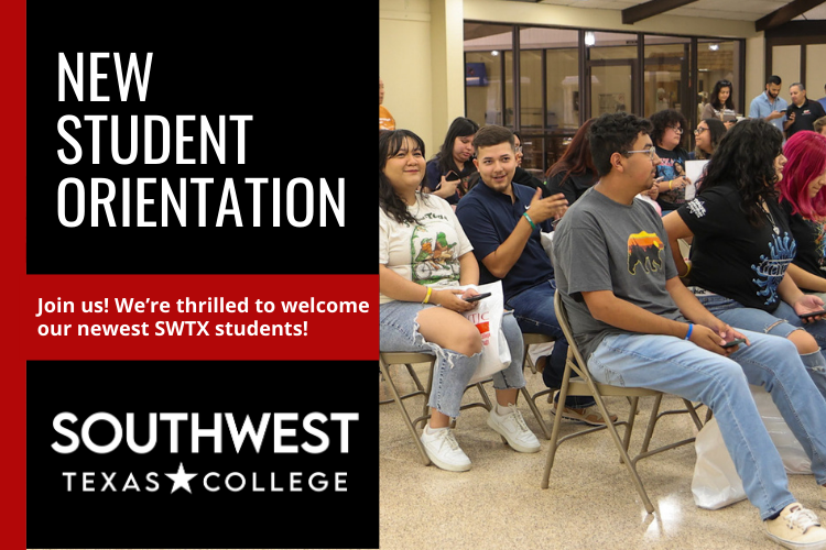 Future students attending a session of New Student Orientation at SWTX.